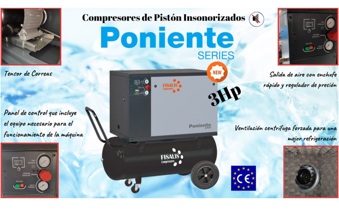 nuevo compresor de pistón 3 Hp de la SERIE PONIENTE: