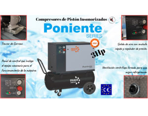 nuevo compresor de pistón 3 Hp de la SERIE PONIENTE: